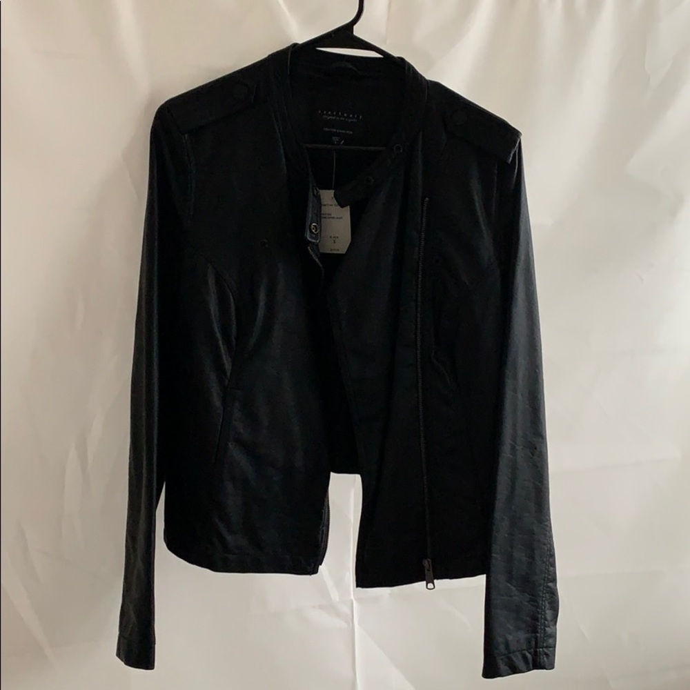 Leather moto jacket